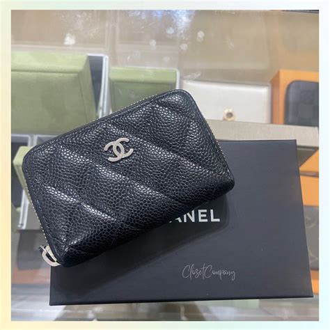 chanel small wallet card holder|chanel card holder zipped.